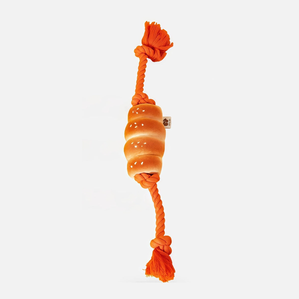 Burnt Orange Bread Rope Dog Toy – Tug & Chew Interactive