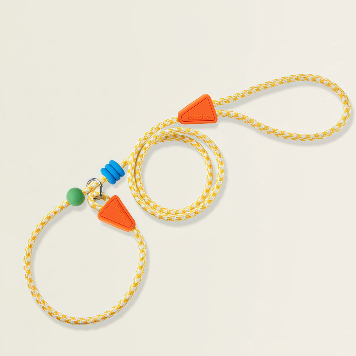 Sunlit Yellow Braided Rope Dog Leash – Shock Absorbing