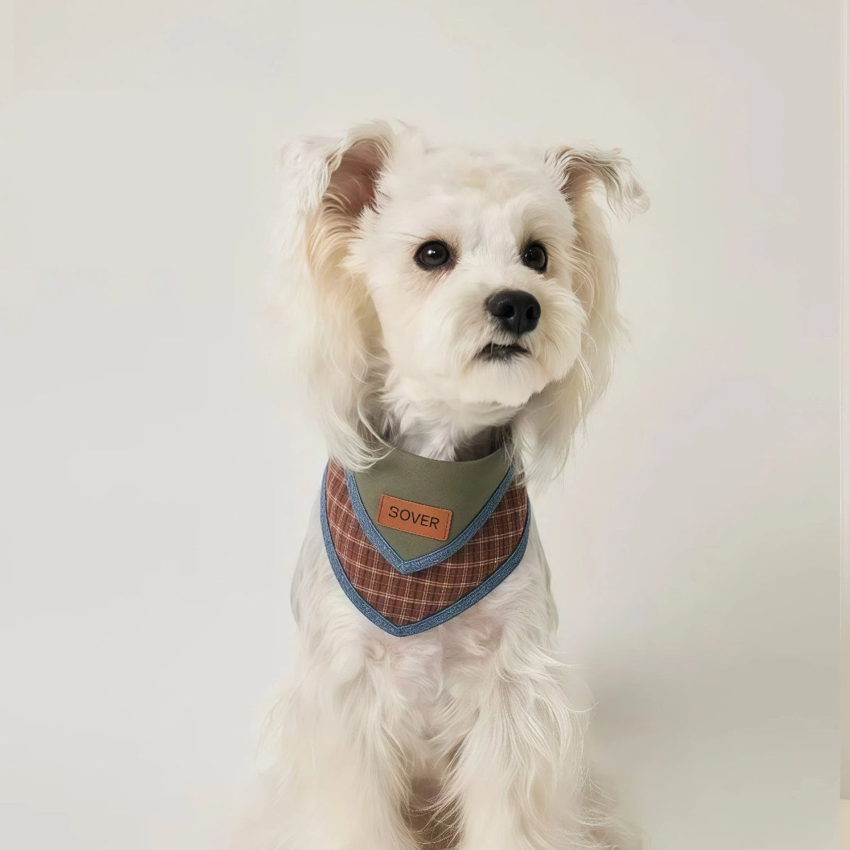 Heritage Plaid British Pet Bandana – Double-Layer Design