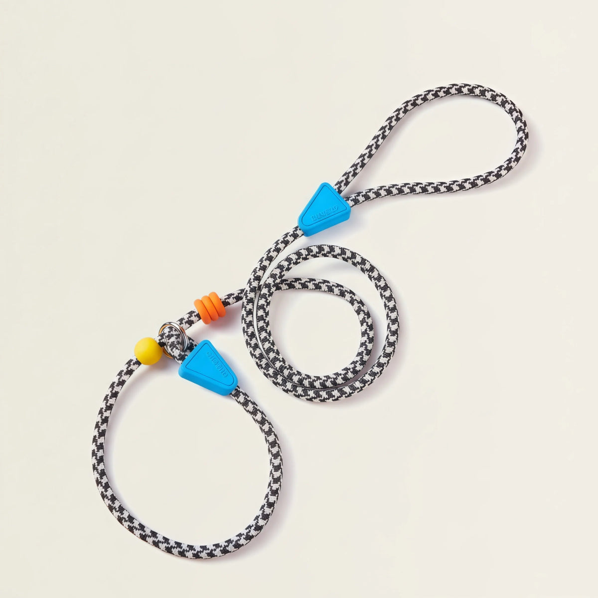 Monochrome Black Braided Rope Dog Leash – Shock Absorbing