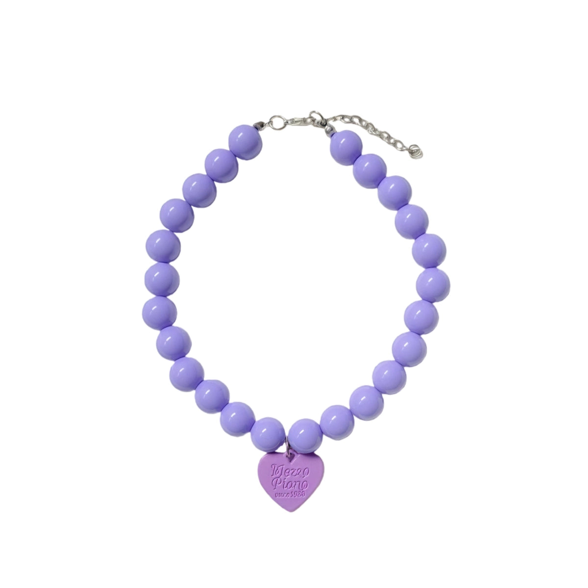 Dopamine Lavender Pet Necklace with Heart Charm